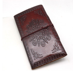 Long carnet cuir motif...