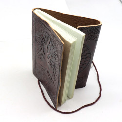 Carnet cuir motif arbre de vie