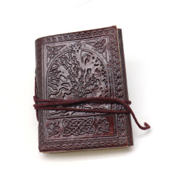 Petit carnet de cuir motif...