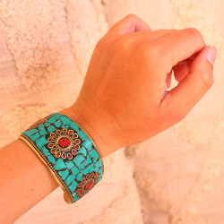 Bracelet bohème résine...