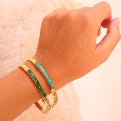 Bracelet doré fin résine...