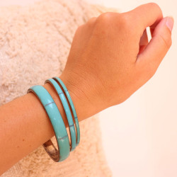 Lot de 3 joncs turquoises