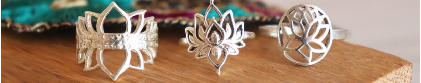 Fleur lotus bijoux : en argent & fantaisie dans notre boutique