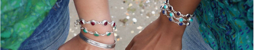 Bracelet argent femme : découvrez nos bracelets en pierres d'Inde